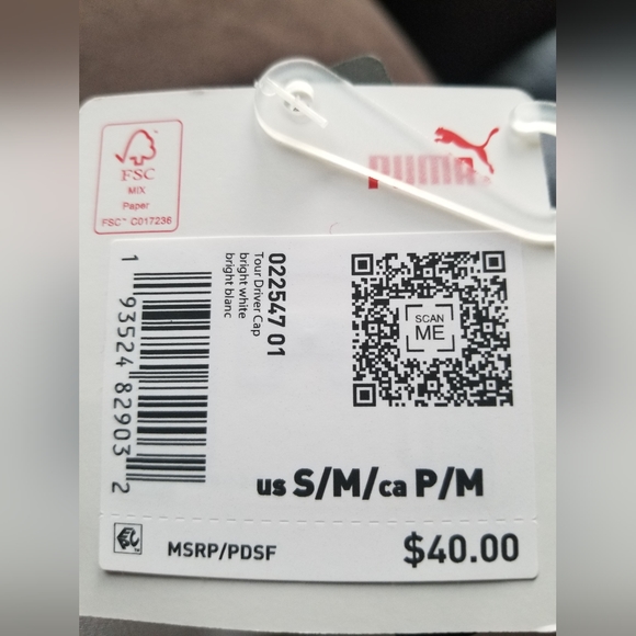 Puma Tour Men's Driver Cap white nwt - Picture 2 of 3